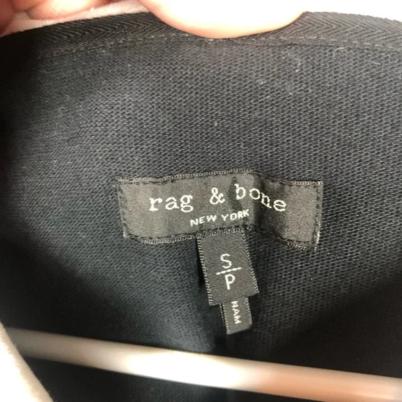 Rag & Bone Rugby Lace Polo Shirt Women’s S Black Edgy Chic Dark Academia - Picture 7 of 8